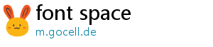 font space