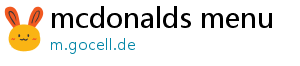 mcdonalds menu